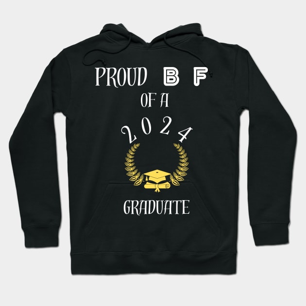 Proud boyfriend of a 2024 graduate - proud boyfriend of a class of 2024 graduate Hoodie by vaporgraphic